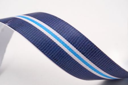 Темно-синя та світло-блакитна смугаста тканинна стрічка набір_AI